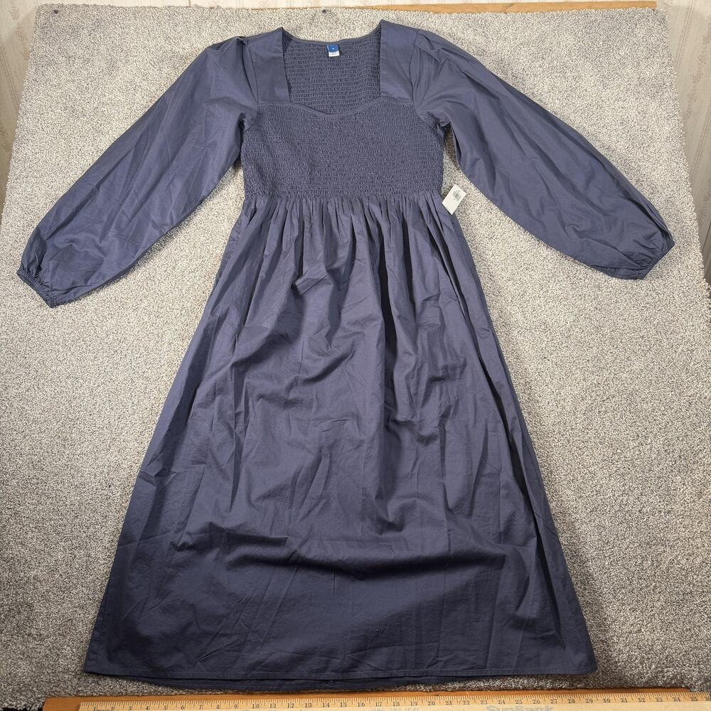 Old Navy Fit & Flare Dress M Smocked Bodice Cottagecore Romantic Prairie Boho